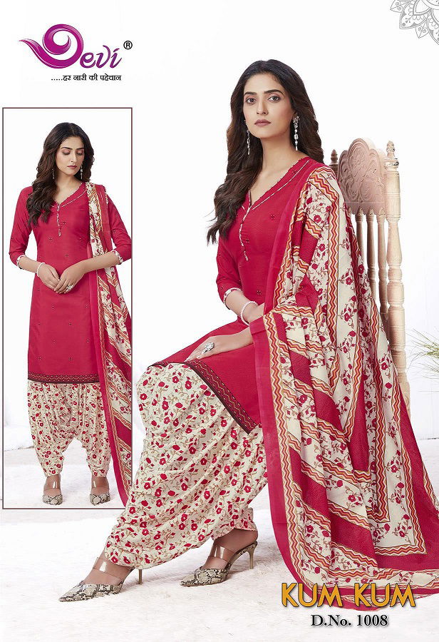 Devi Kum Kum Patiyala 1 Ready Made Regular Wear Cotton Printed Dress Collection